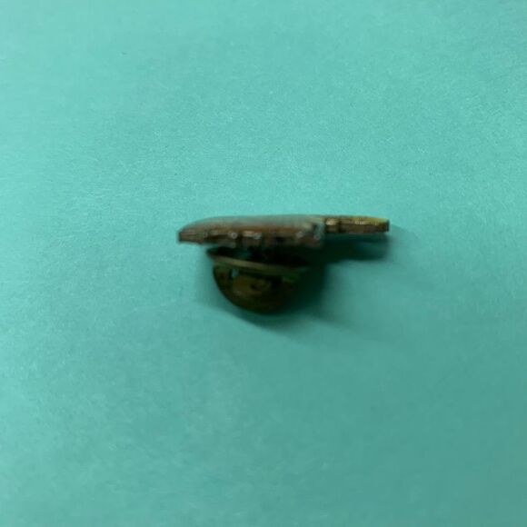 Vintage Enamel Semi Truck Gold Tone Lapel Hat Pin - Picture 2 of 5